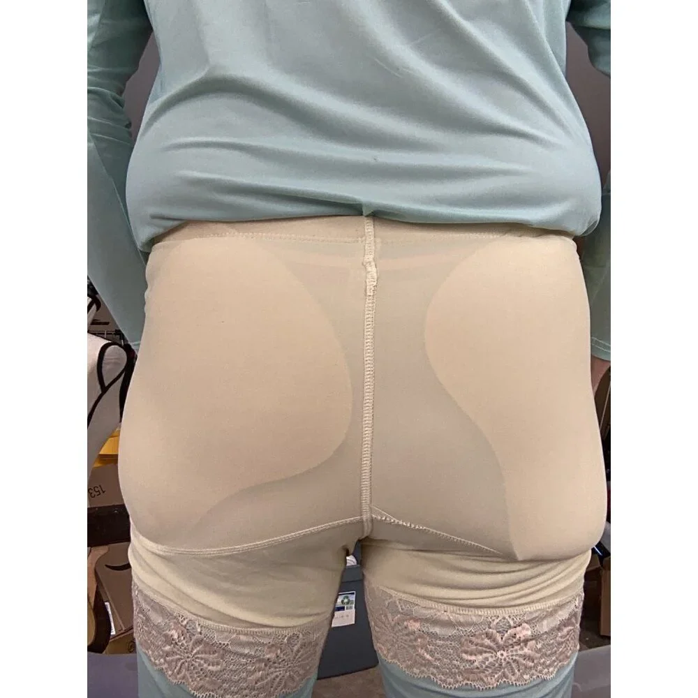 Padded Gaff Long Panties*Lace Trim*for Sissies*Crossdressers*New*L